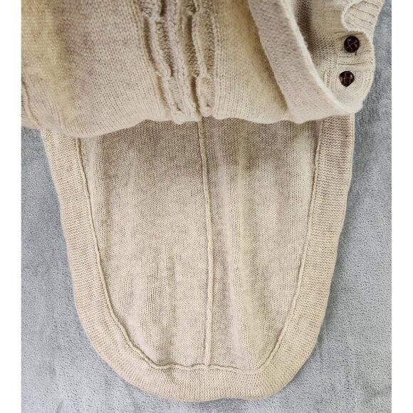 Vamp by Koret Sweater Womens Medium Brown Wool Knit Hooded Vintage Poncho - Picture 10 of 11